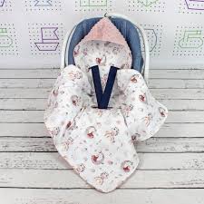 Boho Bunny On Rainbow Car Seat Blanket