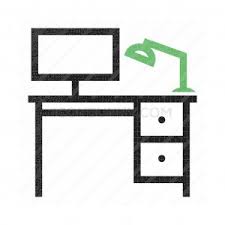 Office Desk Line Icon Iconbunny