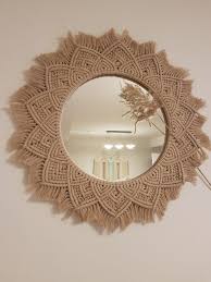 Bohemian Macrame Mirror Nursery Mirror