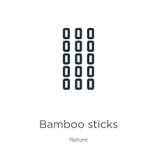 Bamboo Sticks Icon Thin Linear Bamboo