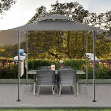 Gray Grill Pergola Tent With Air Vent