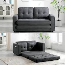 3 Fold Futon Sofa Couch Velvet Fabric