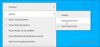 Windows 10 Search Box From The Taskbar