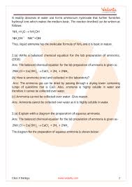 Compounds Ammonia Solutions For Icse