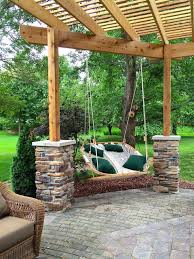 Cozy Swings Hangs From Cedar Pergola