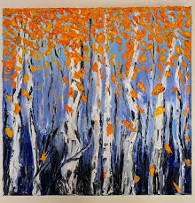 Russian Birch Tree Painting By Lisa