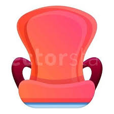 Colorful Car Baby Seat Icon Cartoon
