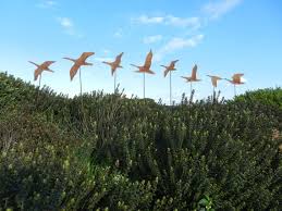 Large Flying Geese Garden Art Rusty