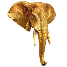 Golden Mandala Elephant Wall Sculpture