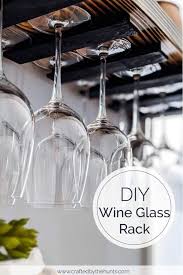 Diy Hanging Wine Glass Rack Pine And