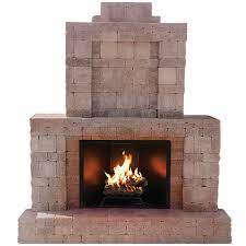 Outdoor Stone Fireplace In Greystone