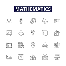 Maths Lessons Line Icon Concept Maths