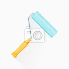 Vector Flat Paint Roller Ilration