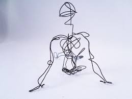 3d Wire Art Scribble Figure Sculpture