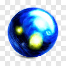 Abstract Blue Glowing Ball