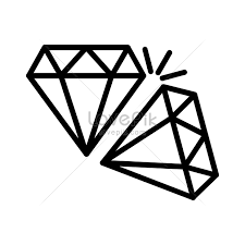 Diamond Line Icon Graphics