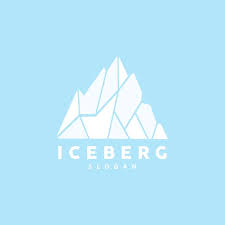 Iceberg Logo Antarctic Mountains Vector