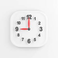 Gold Modern Wall Clock Icon Rendering
