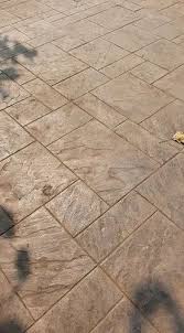 Brown Stamped Concrete For Flooring At