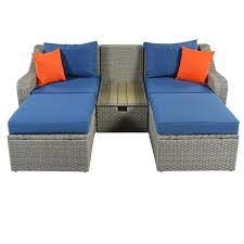 Outdoor Wicker Conversation Sofa Set