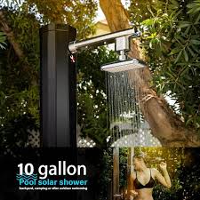 Solar Heated Poolside Beach Shower