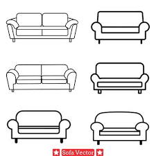 Sofa Silhouette Vector Art Icons And