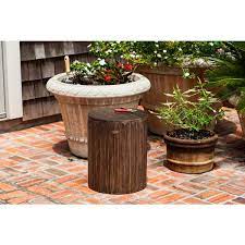 Michael Round Wood Outdoor Garden Stool