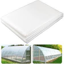 Agfabric 28 Ft X 25 Ft 3 Mil Plastic Covering Clear Polyethylene Greenhouse Uv Resistant For Grow Tunnel And Garden Hoop