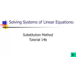 Solving Systems Of Linear Equations