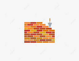 Wall Construction Icon In Flat Design