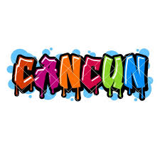 Cancun Graffiti Flag Color Text Word