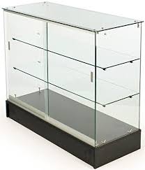 Standing Tempered Glass Display Case