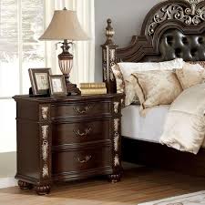 Mullberry Brown Cherry 3 Drawer Nightstand With Usb Plug 32 In H X 32 75 In W X 18 In D