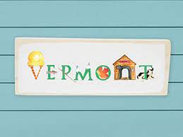Vermont Wood Block Icon Art Of Usa Wall