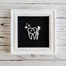 Happy Tooth Letter Board Icon Dentist
