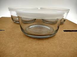 Unmarked Glass Storage Containers Bowls