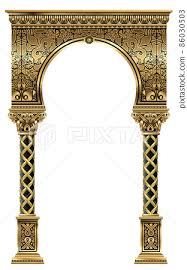 Golden Luxury Classic Arch Portal With