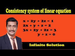 Linear Equations Infinite Solution