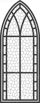 Gothic Window Outline Silhouette Of