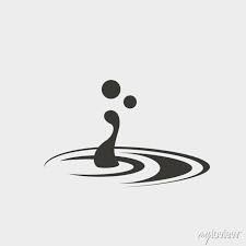 Water Splash Icon Vector Ilration