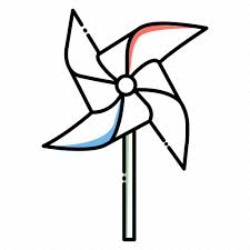 Mill Paper Pinwheel Toy Wind