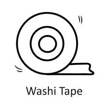Washi Tape Vector Outline Icon Design