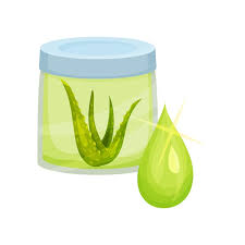 Small Glass Jar With Aloe Vera Gel And