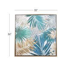 Panel Leaf Tropical Framed Wall Art