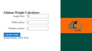 glulam weight calculator