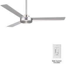 Minka Aire Roto 52 Indoor Ceiling Fan With Wall Control System Brushed Aluminum Brushed Aluminum Blades
