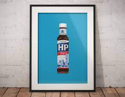 Hp Sauce Bottle Art Print Retro Pop