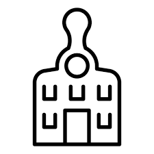 Old City Building Icon Outline Vector