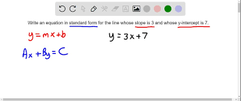 Write Equations In Standard Form