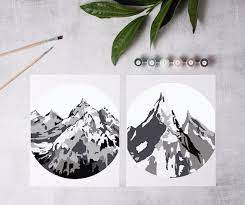Mountain Range Paint By Number Kit